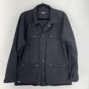 RipNDip Mens XL Black Denim Jacket Cats Streetwear Grunge Biker Snap Skate